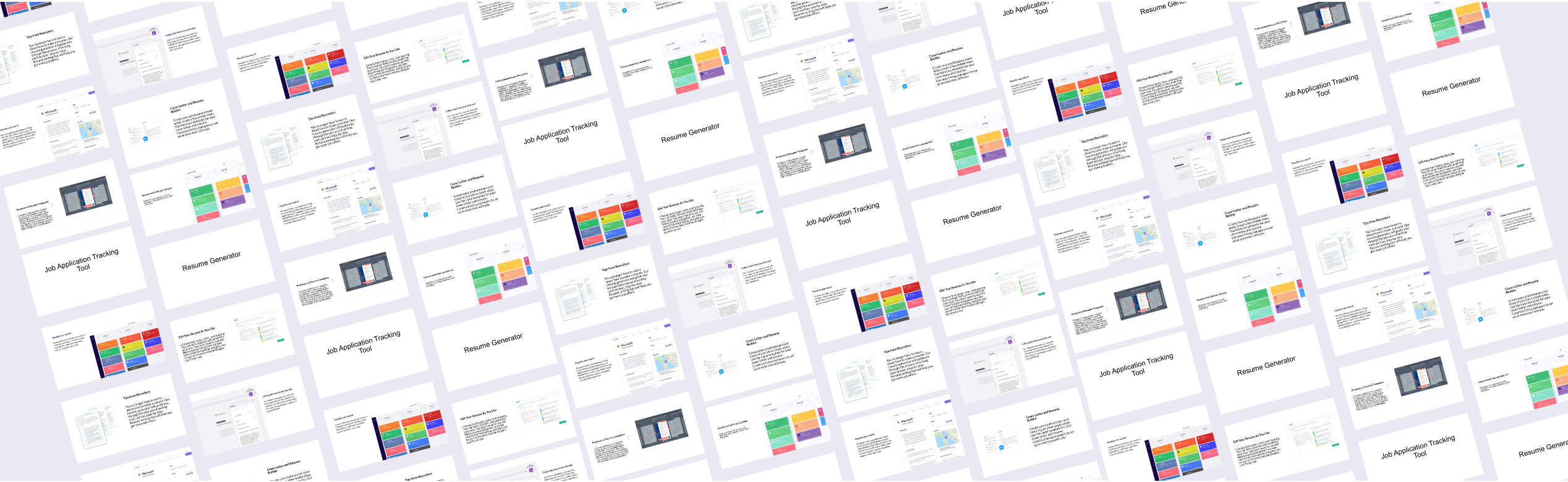 A montage of the analog feature slides shown to participants during the quantitative usertesting.com study.